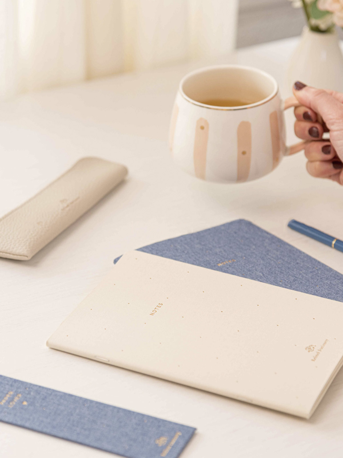 conjunto libretas denim arena a5